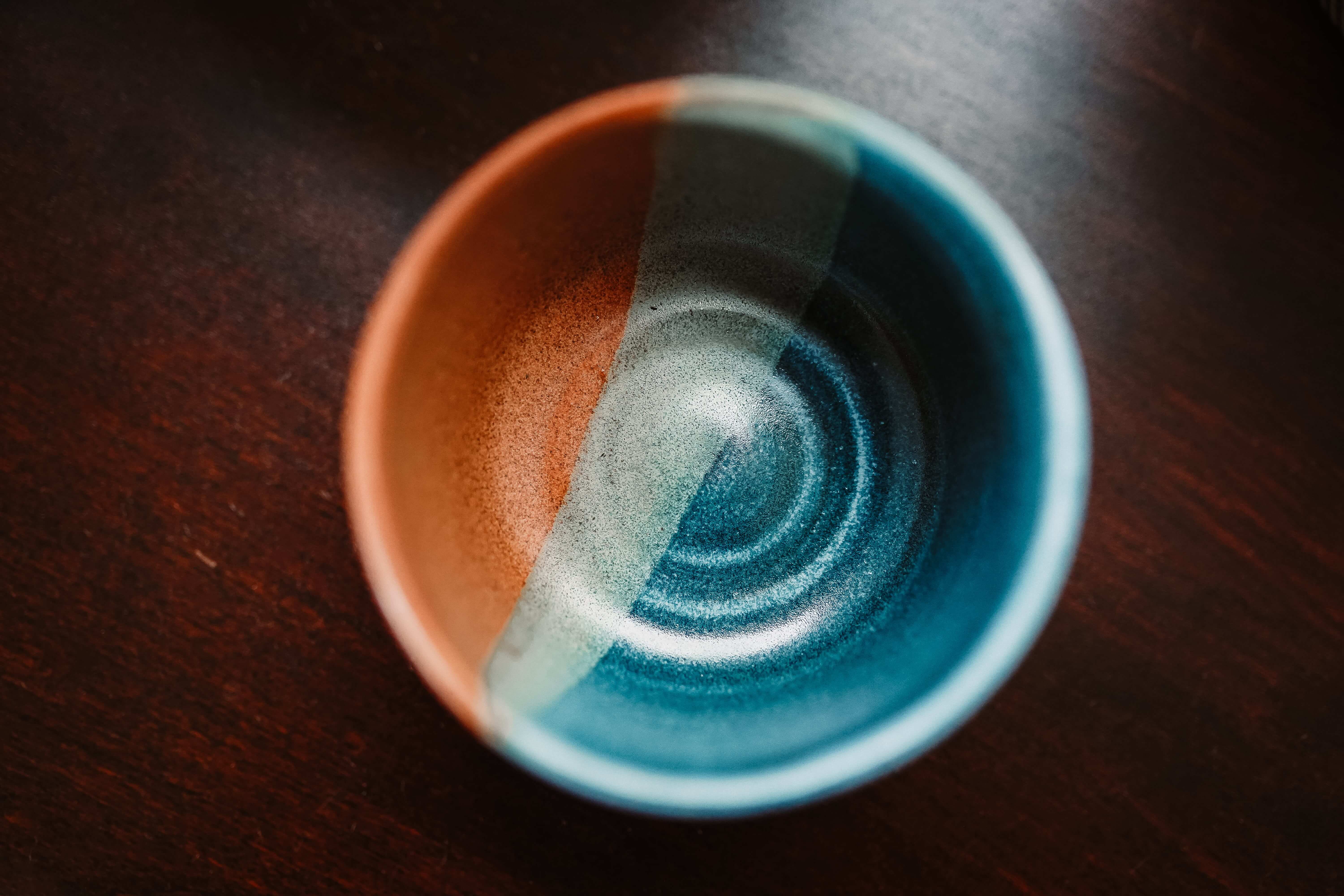 A piece of pottery is displayed at Indianapolis psychologist Dr. Ruth Viehoff's therapy office.